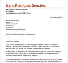 Cómo redactar una carta de presentación efectiva Carta de Presentación efiicaz